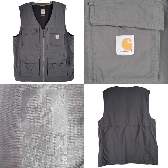Carhartt Other - Carhartt Force Rain Defender 15 Pocket Briscoe Fishing Vest Mens Medium Zip